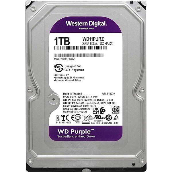 هارد 1 ترابایت بنفش Western Digital Purple