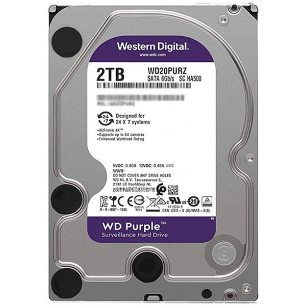 هارد 2  ترابایت بنفش Western Digital Purple