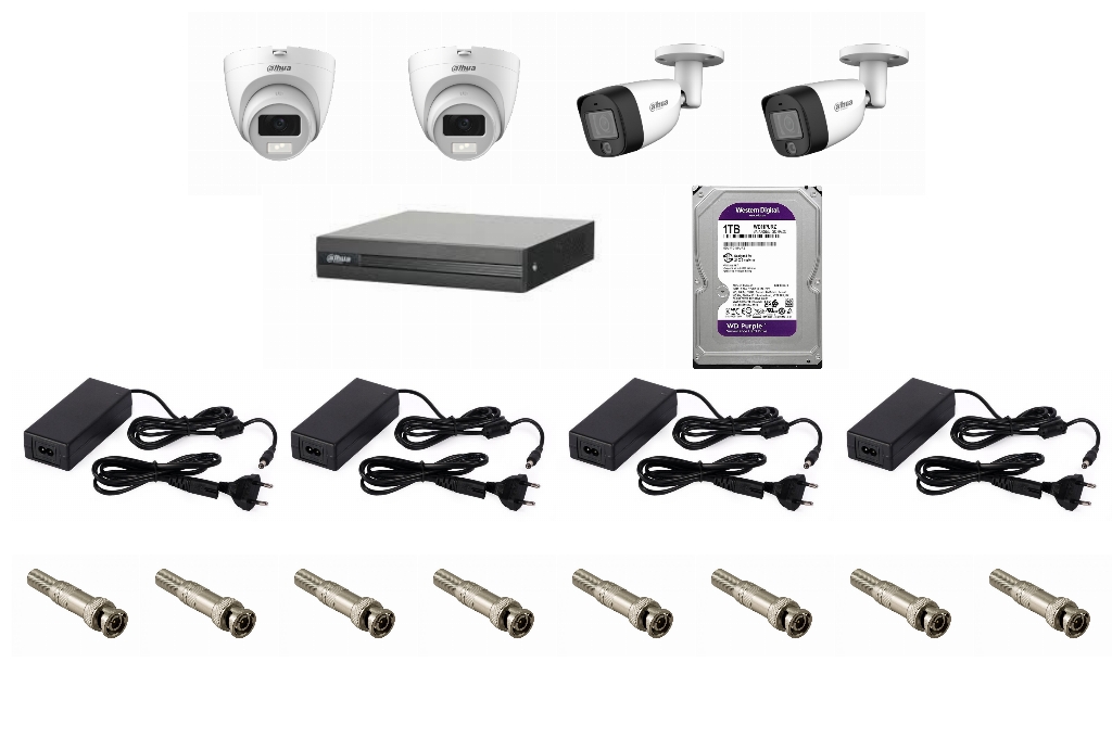 پکیج 4 دوربین HD اقتصادی 2 مگاپیکسل مدل PACKHD02-0404-ECO