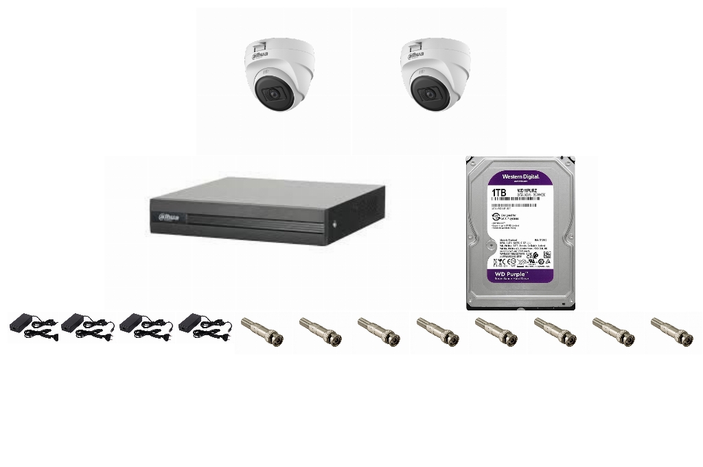 پکیج 2 دوربین HD اقتصادی 2 مگاپیکسل مدل PACK01-2HD2MP-ECO